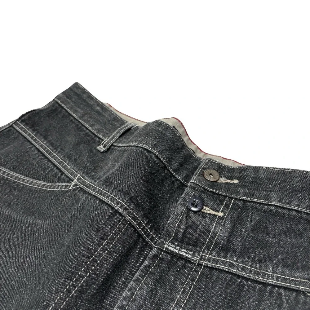 Vintage 90s Marithe Francois Girbaud Jeans Black Baggy Carpenter Utility 42x31